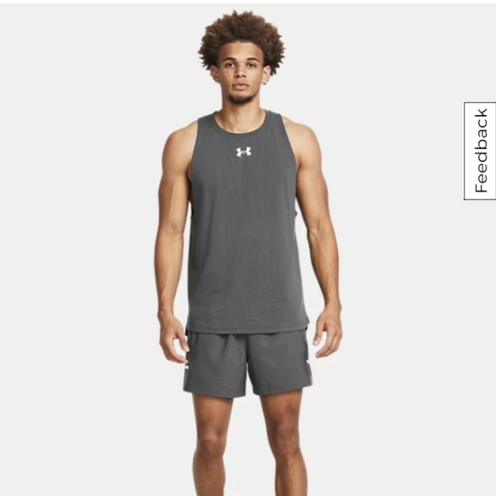 New Under Armour Shorts Men's UA Zone Pro 5" Gray Shorts Sz XL